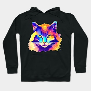 Colorful Abstract Cat Hoodie